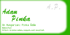 adam pinka business card